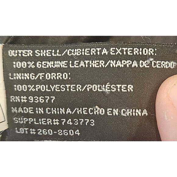 Worthington Solid Black Long Sleeve 100% Genuine Leather Jacket Women’s Sz XL - Picture 4 of 5